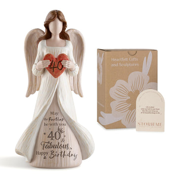 Storieme 40Th Birthday Gifts Women: Best Happy Birthday Gift For 40 Year Old Woman Daughter Sister Female, Unique Birthday Angel Figurine Decorations