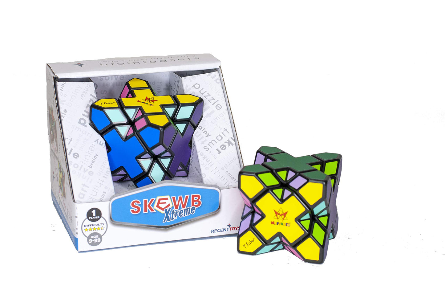 Recent Toys SKEWB XTREME Speed Cube - Multi-Color Plastic Twisty Puzzle, Brain Teaser Gift for Kids & Teens, Model B00KEK38JQ