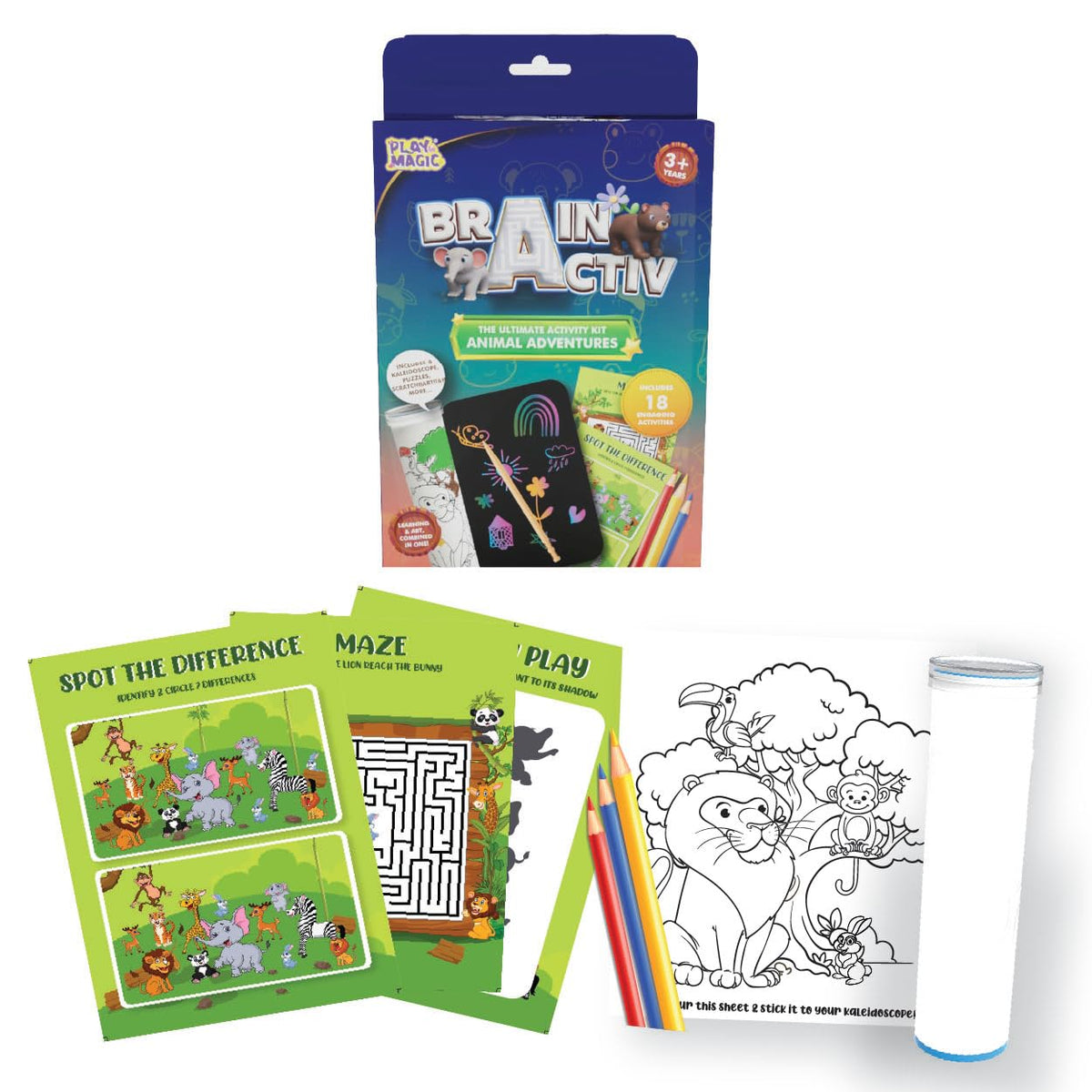 Playmagic Brainactiv Ultimate Activity Kit  Animal Adventure