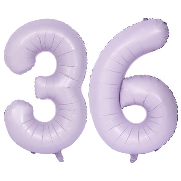 40 In Matte Purple Number Balloons Helium Foil Mylar Balloon Birthday Party Banquet Decoration Digital 36