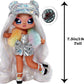 Na Na Na Surprise Glam Series Ari Prism Fashion Doll & Metallic Teddy Bear Purse, Cute Hat, Prismatic Silver Dress Outfit & Acce