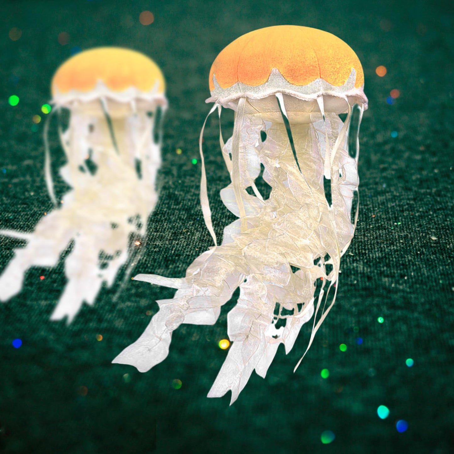 Double Bread Jellyfish Plush Toy - Cute Yellow Stuffed Animal for Room Decor, Birthday Gift, Model t-3