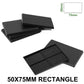 Evemodel Rectangle Model Bases Black Plastic For Wargames Table Top (50 * 75Mm-12Pcs)