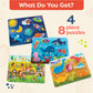 B. Toys- Peek & Explore 4-Pack: Bus, Sea, Space, Dino- Chunky Puzzle 4-Pack – Wooden Puzzles – Sea, Space, Bus, Dinos – 8 Pieces Each – 2 Years +
