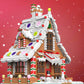 hahaspil Gingerbread House Ornaments Set with LED Light, 1620 Pieces, Small Christmas Village House, Plastic Decorations for Kids & Adults