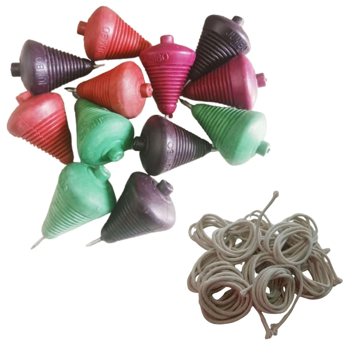 ZOKCY (Pack of 12 Pcs) Plastic Spinning Lattu with Thread for Kids/lattoo Toy for/Plastic Spinning Lattu with Thread/Traditional