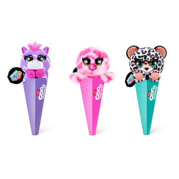 Coco Surprise Neon (Random 3 Pack) by ZURU Randomly Assorted Animal Plush Toys with Baby Collectible Pencil Topper Character Toy