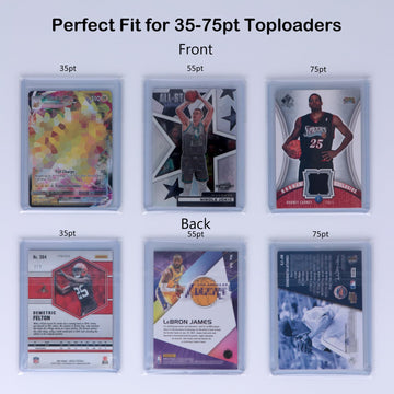 Rayvol Top Loader Sleeves - Resealable Team Bags For 35-75Pt Rigid Toploader Card Holders (400Pcs)