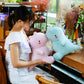 VHYHCY Cute Dinosaur Plush Toy - Fat 12 Inch Soft Dino Stuffed Animal in Quiet Blue, Perfect Birthday Gift for Kids Girls and Boys