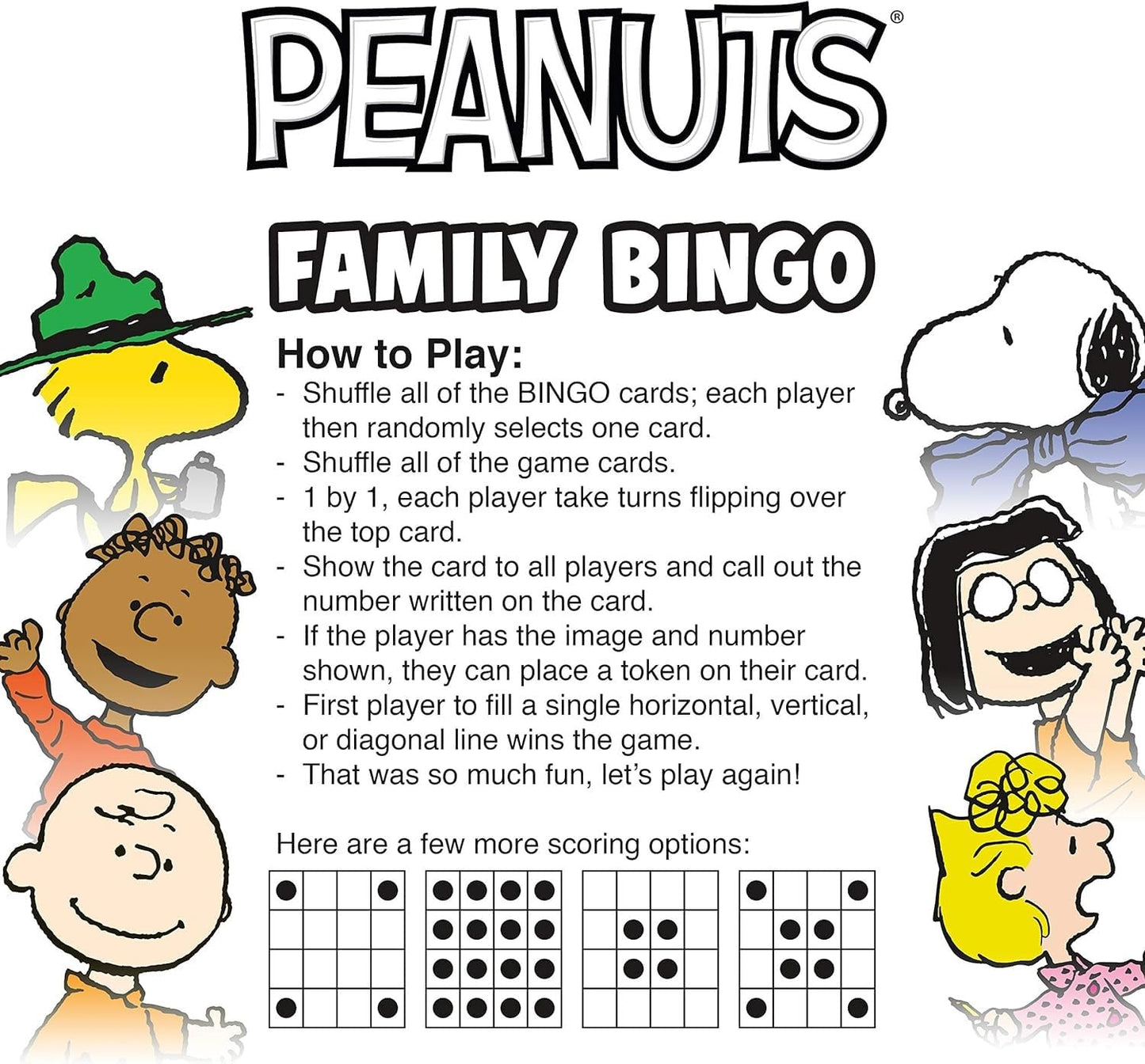 Aquarius - Peanuts Family Bingo Game