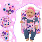 Ecorelf Baby Doll Backpack For 16-18 Inch Dolls ,Baby Doll Playset Included Baby Doll Diaper Carrier Bag,Doll Clothes Sets,Headb