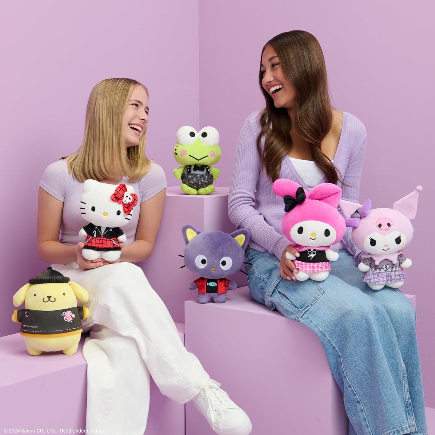 Hello Kitty And Friends Series 2, My Melody 8-Inch Punks Plush - Officially Licensed Sanrio Product From Jazwares - Ages 6+