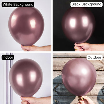 PartyWoo Metallic Balloons - 50 pcs, 12 Inch Brown Rubber Balloons for Party, Birthday, Wedding Decorations - Brown-G133