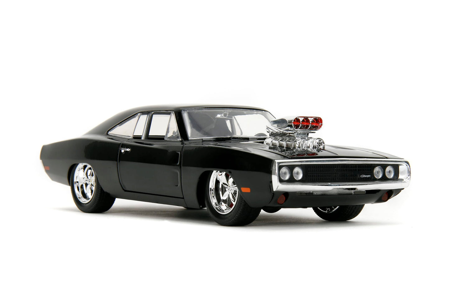 Jada Toys 1970 Dodge Charger Die-Cast Car 1:24 Scale Black Collectible Model for Ages 8+