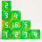10 Pc D6 Dice 16Mm Acrylic Dice Set For Rpg Mtg Dnd Dice Table Games And Board Games (Green)