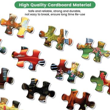 300 Pieces Jigsaw Puzzle For Adults,Country Life Puzzle 300 Pieces Highlights The Agricultural Life And Rural Beauty - Thick,Stu
