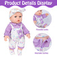Uzidbto 12'' Baby Doll With Flower Pattern Backpack Carrier,12 Inch Realistic Baby Dolls With Clothes And Accessories Hanky Paci