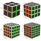 CFMOUR Speed Cube Set - 2x2, 3x3, 4x4, 5x5 Magic Puzzle Cubes, Smooth ABS Carbon Fiber, Kids' Toy Bundle,