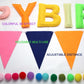 Pre-Strung Happy Birthday Banner, Felt Ball Garland HAPPY BIRTHDAY Garland, Rainbow Birthday Decorations Birthday Decor Party Pe