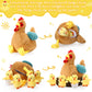 Skylety Chicken Stuffed Animal Plush Toy - Egg Laying Hen with Zippered Belly, 9.84" Size, Pack of 6, Perfect for Easter Party Supplies