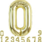 Toniful 40 Inch Light Gold Large Numbers Balloon 0-9 Birthday Party Decorations,Foil Mylar Big Number 0 Balloon Digital 0 For Bi