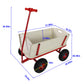 VISRACK All-Terrain Stroller - Removable Wooden Panels, Foldable, Red & White, Model: vedvf3 - Ideal for Kids' Halloween Adventures