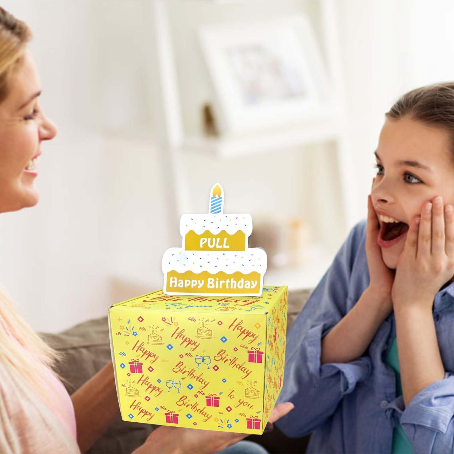 Happy Birthday Day Money Box for Cash Gift Pull,Money Gift Boxes for Cash,Money Box for Cash Gift Colourful Money Holder for Cas