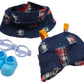 Doll Clothes Accessories Set for 17cm  Funny Outfit Set Compatible with 17 cm  Adorable Doll Clothing Set  Cute Clothes for Dress up Unique Style  No Doll Included (Denim Blue)