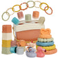 Byfwh 5 In 1 Montessori Baby Toys For 6-48 Months,Shape Sorters Stacking Cups,Rings Toy Links,Soft Stacking Rings,Blocks Set,Sof