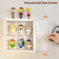 Clear Display Case For Figures, Square Wall-Mounted Doll Storage Box, Adjustable Display Stand With Door Dust And Moisture Proof Suitable For Lego Collectibles Action Figures Pop Mart (Yellow)