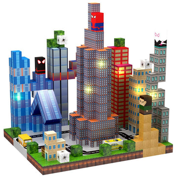 YUNGOWN Magnetic Blocks Building Toys Set, Spider Toys Light Up Magnetic Building Blocks for Boys Girls Ages 3+, Magnet Cubes ST