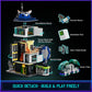 Lumibricks Cyberpunk Floating Train Station Set - 2760 Pcs LED Light Model L9098-EU, Neon Colors, Plastic, Medium Size for Sci-fi Lovers