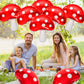 Ospvcwk 4 Pcs Cute Mushroom Balloons - 31 X 21 Inch Large Mushroom Aluminum Foil Balloons, Easy To Inflate, Fun Mushroom Birthda