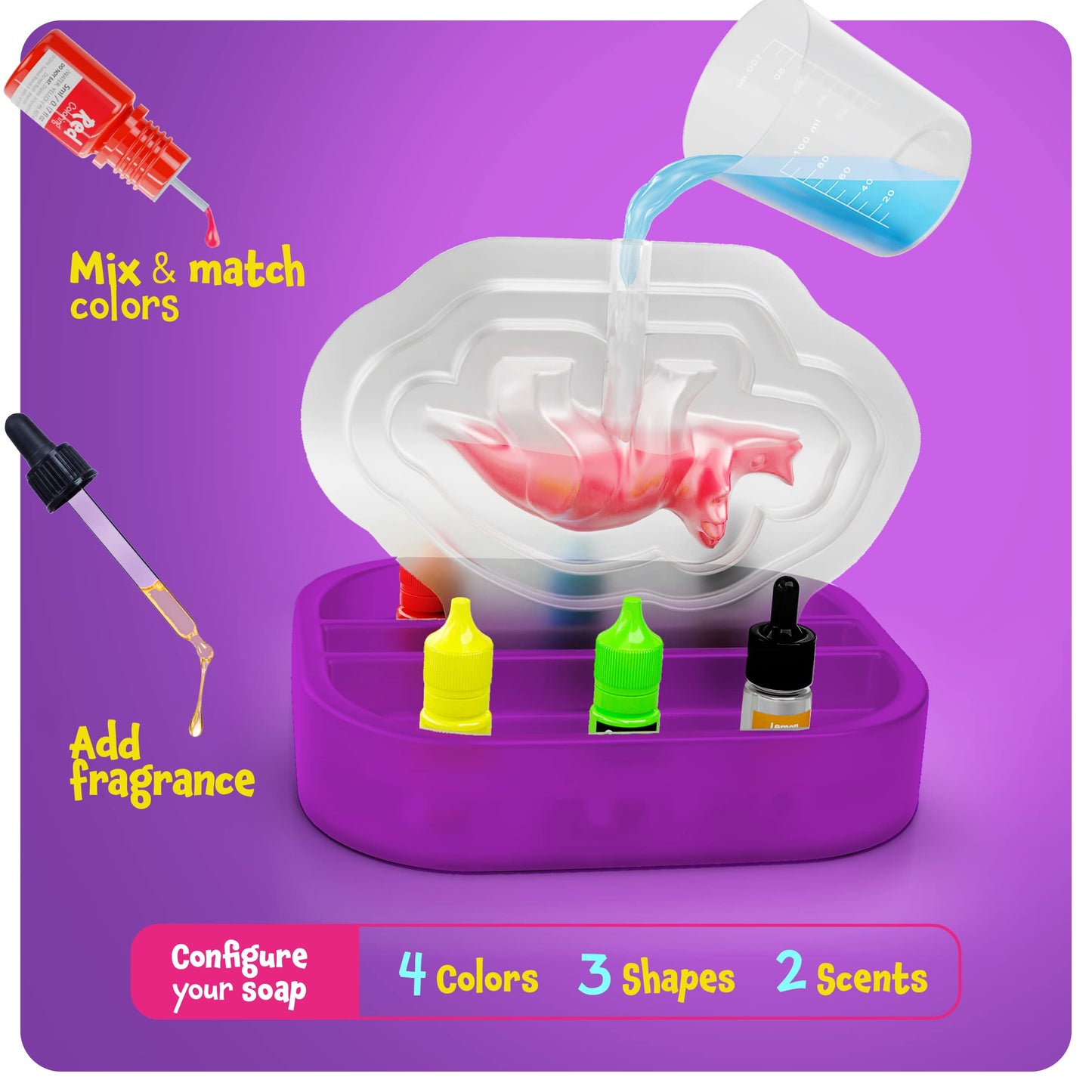 Dan&Darci Dino Soap Making Kit For Kids, Dinosaur Science Toys Kits, Easter Gifts For Kid All Ages, Diy Activities Craft - Art Crafts Gift Set For Boys And Girls Age 3 4 5 6 7 8 12 Year Old Boy