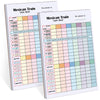 Halloscume 2 Pack 120 Sheets Mexican Train Score Pads Colorful Chicken Foot Dominoes Game Scorepad mature-themed Mexican Train Score Sheet Scoreboard Paper Record Clearly for Family Christmas (8 x 5.5 Inches)
