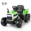 Hikole Kids Ride on Tractor, 12V Electric Tractors with Trailer, Remote Control, 11-LED Headlights, 3-Gear-Shift, 30W Dual Motor