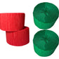 Red and Green Crepe Streamers - 4 Rolls