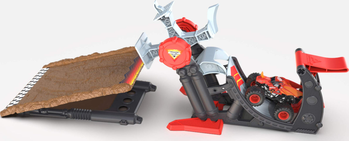 Monster Jam Bakugan Dragonoid Stunt Dial Playset - Includes 1:64 Scale Die-Cast Truck, Plastic, Model 6060862