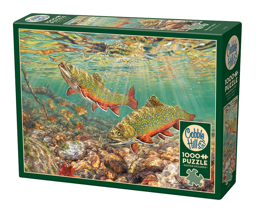 Cobble Hill 1000 Piece Puzzle - Brook Trout - Sample Poster Included