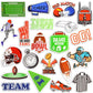 Football Stickers For Scrapbooking Football Stickers For Water Bottles Vinyl Football Stickers (50 Pcs)