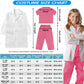 COTATERO Doctor Scrubs Costume for Kids With Stethoscope Lab Coat Career Day Costume Halloween Dress Up For Boys Girls 3-12 (Pink  XXXL-160/10-12Y)