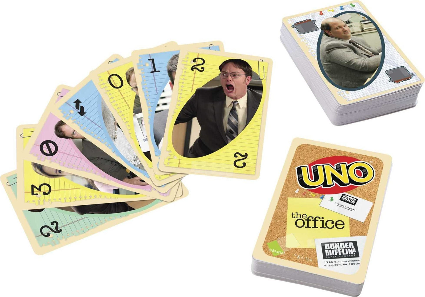 Mattel UNO The Office - Juego de Cartas con 112 Tarjetas e Instrucciones  Regalo para nios  mature-themedos o Noche de Juego Familiar  a Partir de 7 aos