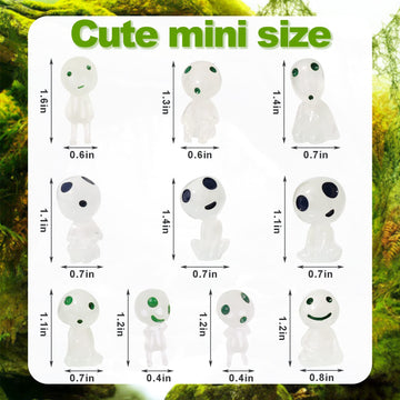 Ccinee 20Pcs Glow In Dark Tree Elves Fairy Luminous Ghost Micro Landscape Accessories Miniature Tree Elves Decoration For Garden