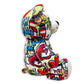 PLUSHOLOGY Graffiti Teddy Bear - Eco-Friendly Plush Animal, 10" Tall, Multicolored, Child-Safe Eyes, Ideal for Kids 3+ and Adults