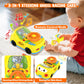 Toys for Boys Ages 2-4 - 3-in-1 Toddler Remote Control & Push Car & Musical Racing Adventure Steering Wheel Driving Game, Intera