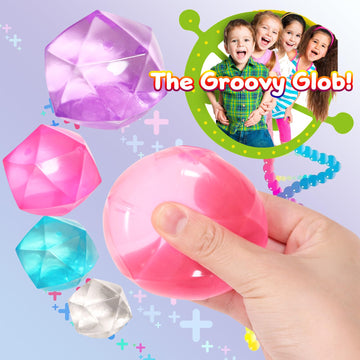 4Pcs Mini Small 1.8Inch Masonry Ice Squishy Stress Balls-Polyhedron Diamond Sugar Balls Slow Rise-Sensory Fidget Toy For Kids Ge
