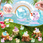 DULEFUN 100pcs Mini Glitter Ducks - Colorful Tiny Resin Animal Figures for Dollhouse, Landscape & Aquarium Decorations, Small Size