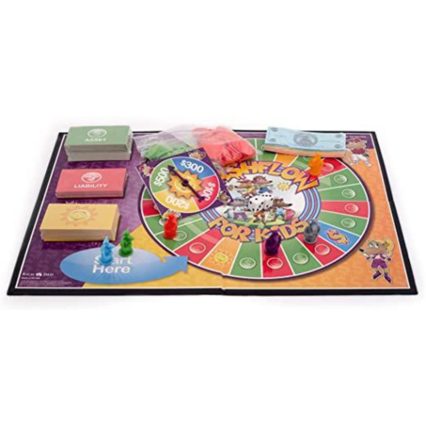 Rich Dad Cashflow Board Game Set - Educational Financial Literacy Game for Kids & Adults, Purple, 11 x 3 x 15 inches, Cardboard