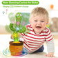 Emoin Halloween Skeleton Dancing Cactus Mimicking Toy, Talking Skull Cactus Toy Repeats What You Say,Singing Glowing Halloween Indoor&Outdoor Decorations