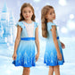 Sukyfecde Girls Princess Dresses Toddler Kids Costume Birthday Party Dress Halloween Cosplay Outfits 3t Blue
